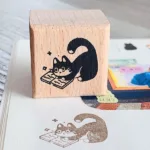 “Cat diary” Wood stamp