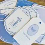 Tarjetas decorativas “Lila blue”