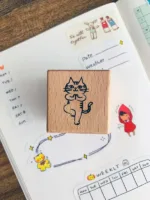 Sellos en madera "Cute Cat" - Image 2