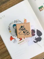 Sellos en madera "Cute Cat" - Image 4