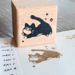 “Feline aura” Wood stamp