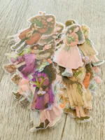Sticker flower lady